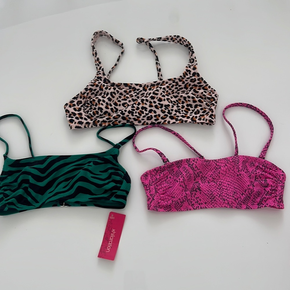 THREE! Animal print bikinis!💚🩷🤎